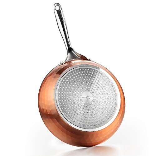 Cook Code Nonstick Ceramic Pots and Pans Set, 10Piece Copper Diamond