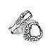 Sterling Silver Swirl Motif Spoon Style Ring, Sizes 6-11