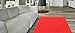 Indoor Doormat Rubber Backed, Solid Red, Non Slip, Kitchen Rugs and Mats