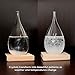 Storm Glass - Decorative and Unique Weather Forecaster - Antique Crystal Forecasting Predictor used by Admiral Fitzroy - Weather Predicting Storm Glass - Teardrop Shaped Barometer with Wooden Base