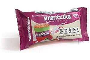 Keto Cakes, Keto Cupcakes, SmartCake, 0 Carbs, Smart Baking Company, Gluten Free, Non-GMO, Low Carb (Raspberry, 1 Package)