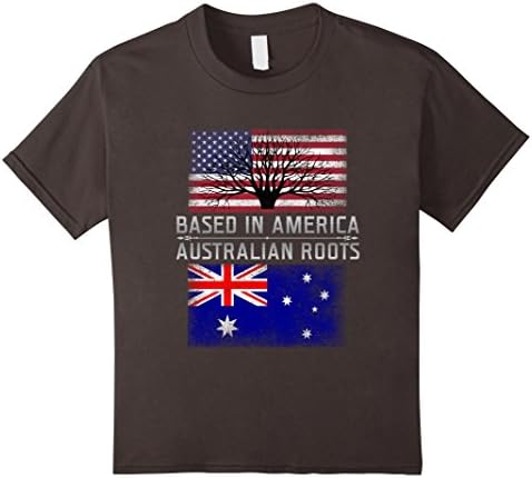 Kids Funny Australian Roots T-shirt Australia America Quote Gift 10 Asphalt