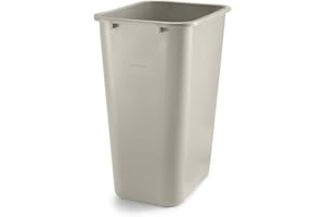 STAPLES COASTWIDE 125070 Soft Molded Wastebasket 10.25 Gallons Beige 20-Inch H x 15 1/2-Inch W x 11-Inch D