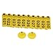 BQLZR Goat Sheep Pig 1-100 Number Plastic Livestock Ear Tag with Yellow Color Pack of 100