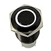 ESUPPORT 16mm 12V 3A Car White LED Light Angel Eye Metal Push Button Toggle Switch Socket Plug Latching Black Shell
