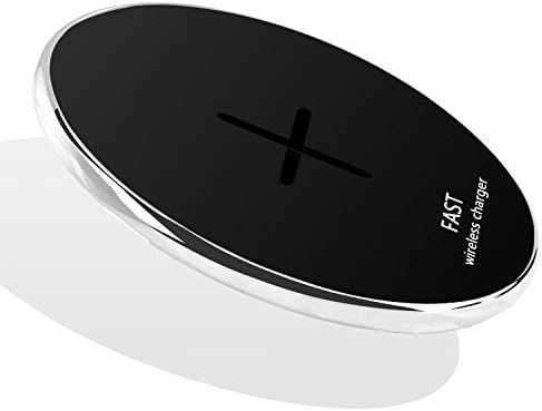 MEAXVIDNS Fast Wireless Charger,QI Quick Charging Pad with Nice Dissipate Heat Made of Metal,7.5W for iPhone X/iPhone 8/8 Plus/Xperia/Nexus,10W for Galaxy S8/S8+/S7/S7 Edge