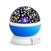 NEW GENERATION Baby Night Lights for kids, Lizber Starry Night Light Rotating Moon Stars Projector, 9 Color Options Romantic Night Lighting Lamp, USB Cable / Batteries Powered for Nursery, Bedroom