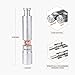 OPUX Premium Salt and Pepper Push Button Grinder Set | One-Hand Pump and Grind Salt Shaker Mill, Modern Thumb Press Pepper Grinder, Brushed Stainless Steel | Bamboo Stand Included