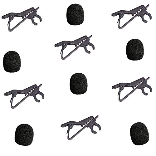 image for (6 packs) Foam Windscreen & Lapel Clips, BOYA Microphone Replacement K