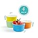 Uno Casa 5 oz Ceramic Ramekins Set - for Souffle, Creme Brulee and Ice Cream - Set of 4 Colorful Ramekins