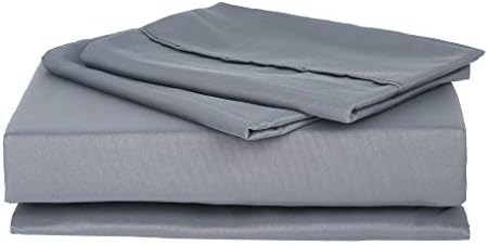 Shimmerly Super Soft King Size Bed Sheet Set - Microfiber 1800 Thread Count - Wrinkle, Fade, Stain Resistant - Hypoallergenic - 4 Pieces (King, Gray)