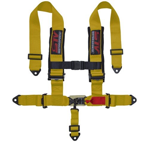 STV Motorsports 5 Point Universal Racing Seat Harness Latch and Link 2" Pads RH5.2H - for Off-Road Vehicles, UTV, Trucks (PAIR) (Yellow)