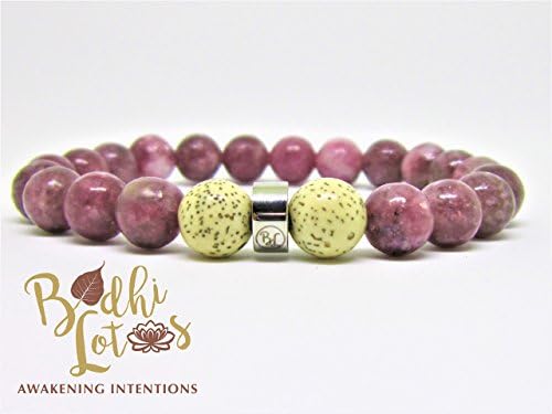 Genuine Pink Tourmaline Bracelet Heart Chakra Bracelet Pink Bracelet Pink Tourmaline Bracelet Pink Tourmaline Yoga &amp; Meditation Bracelet and Lotus Seed