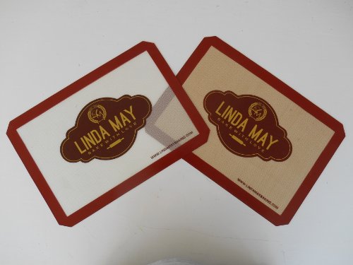 Linda May Premium Silicon Baking Mat, White Mesh, Half Sheet, 16 1/2