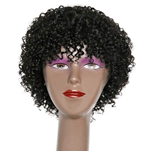 Yavida-Short-Afro-Kinky-Curly-Wigs-For-Black-Women-Brazilian-Virgin-Curly-Wig-8-Inch-Fluffy-Wigs-Natural-Black-Color-Kinky-Curly-Glueless-Human-Hair-Wigs