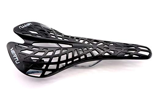 CarbonEnmy BICYCLE_SEAT Saddle, Plastic, Memory Foam, 280 mm x 130 mm, 180 g, Black and White, Unisex-Adults