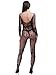 3 Pieces Black Fishnet Dresses Mesh Lingerie Fishnet Hollow Fishnet Sleepwear for Women Favor (Color Set 4)