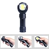 All New LED Work Light, LED flashlight, 10W Rechargeable Work Lights with Magnetic Base 360°Rotate and 7 Modes Bright LED Flashlight Inspection Light for Household and Emergency Use. (Free 1X18650)
