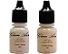Airbrush Makeup Foundation Matte M4 Classic Beige and M6 Golden Beige Water-based Makeup Long Lasting All Day Without Smearing Running, Fading or Caking 0.25 Oz Bottle By Glam Air