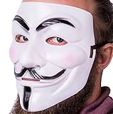 QG Group 1 pcs V for Vendetta Face Mask White for