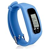 Bomxy Fitness Tracker Watch, Simply Operation Walking Running Pedometer with calorie burning and steps counting by (Blue)