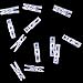 BronaGrand 50pcs Small Clear Plastic Utility Paper Clip, Clothespins Clip, Clothes Line Clips,Photo Clips 3.5x0.7x1cm