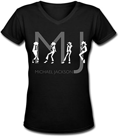 ZCNS fashion girl's Michael Jackson logo women's t shirt Black S