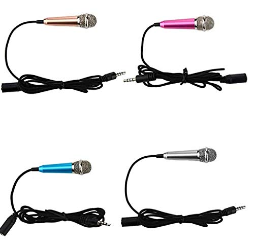Frienda 4-Piece Mini Karaoke Microphones for Mobile & Laptop, 4 Colors