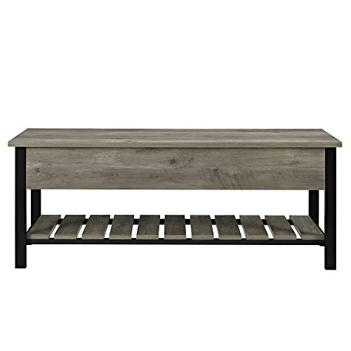 Walker Edison Furniture Company Modern Farmhouse Bench Hidden Entryway