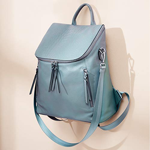 teal backpack purse