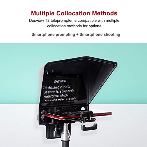 Desview T2 Portable Teleprompter for Smartphone Tablet DSLR Cameras