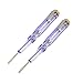 uxcell 2 Pcs Clear Blue Plastic Grip Slotted Screwdriver 100-500V AC Voltage Tester