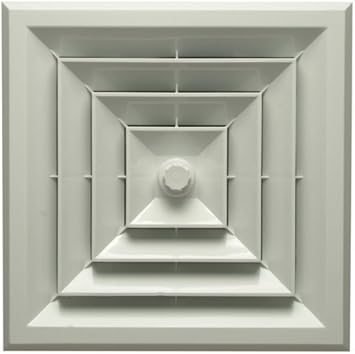 Amazon Com Havaco Quick Connect Ht Gb S1bd White Square Ceiling Diffuser With 8 In Boot And Butterfly Damper Home Improvement