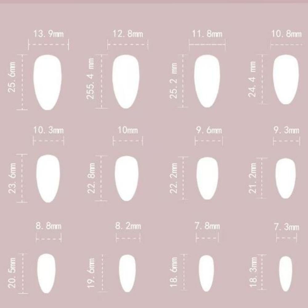 Red French Tip Press on Nails Heart Fake Nails Medium Almond False Nails with Line Design Love Glue on Nails Glossy Acrylic Full Cover Nude Pink Stick on Nails for Women Manicure - Image 6