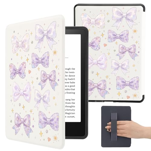 Cozynestcy Cute Purple Bow Pattern Case for 7