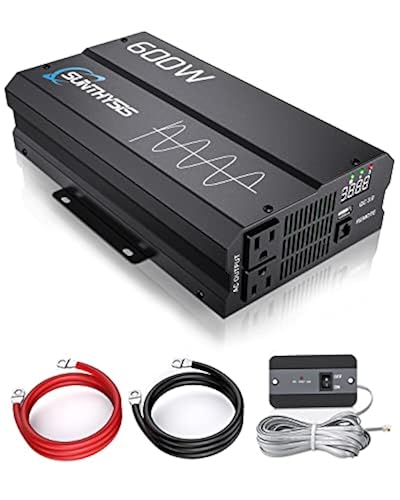 Rv Solar Inverter Sunthysis 500W Pure Sine Wave Inverter 12V DC to 110V/120V AC Power ...