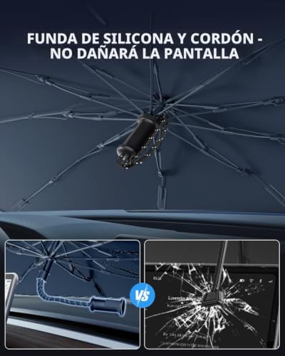 LANGBEAN Folding Sun Shade Front Windshield Cupra Formentor 2020-2026 | Car Sun Shade Blocks UV Rays & Heat, Backed by Silicone Suction Cup, Compatible with Seat Leon Cupra Leon [Upgraded]