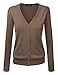 MBJ WSK780 Womens Keep It Classic V Neck Cardigan M Khaki