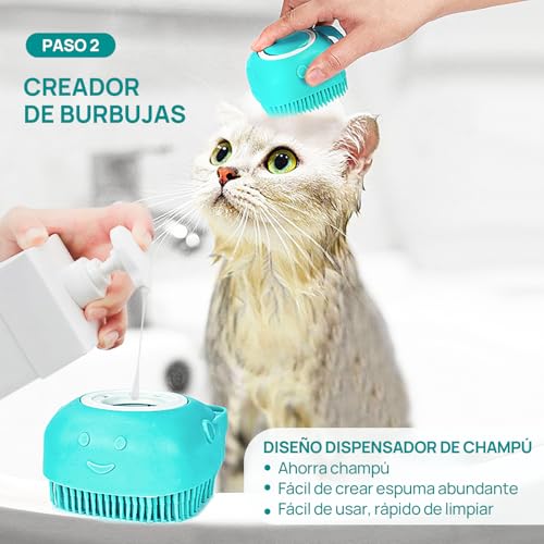 3PCS Cepillos de Baño Para Perros y Gatos,Cepillo de Champú Para Mascotas, Cepillo de Baño Para Gatos, Cepillo de Baño Para Perros, Adecuado Para Perros y Gatos de Pelo Largo y Corto