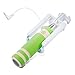 NEW Foldable Super Mini Wired Selfie Stick Handheld Extendable Monopod -Built in Bluetooth Shutter Non-slip Handle Compatible with iphone 4s, 5s, 6, 6 Plus, Samsung Galaxy S3, S4, S5, S6, Note 2, 3, 4, 5, Nexus 5, 6, HTC One (GREEN)
