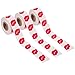 Sunmns Lips Stickers, Perforated Self Adhesive Kisses Stickers, 3 Rolls, 1500 Pieces, Red