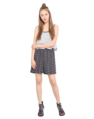 lucero blue & white crepe casual jumpsuit / playsuit for women and girls