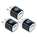 3 Pcs USB Ac Universal Power Home Wall Travel Charger Adapter Compatible for Iphone 6/6 Plus, 5/5c/5s, Iphone 4s/4 3gs/3g, Ipad Mini, Ipod Touch, Ipad Air, Ipad Air 2, Ipod Touch, Samsung Galaxy S5 S4 S3, Samsung Galaxy Tab 3 2 and Many More Smartphone Devices. (Black Black Black)