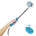 Selfie Stick, Premium Quality Bluetooth version by deqiyaosheng. All-in-one Aluminium Monopod for all iPhones Lightweight and Portable. Foldable Secure Mount (Blue)