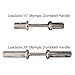Titan Fitness Pair 20in Loadable Olympic Dumbbell Bars, 400 LB Capacity Each, Knurled Handles for Home Gym Strength Training