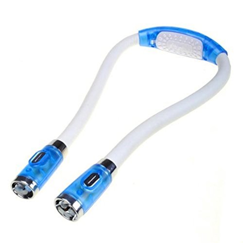 ATC LED Handsfree Flexional Neck Reading Light,Hands Free Flexible LED Light Blue