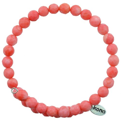 Coral Spacer Kona Bracelet - Beaded Stacking Bangle