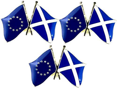 set of 3 x Scotland Cross of Saint Andrew European Union Remain friendship metal pin badges badge