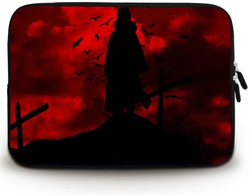 Anime Laptop Sleeve with Naruto(2) Patterns Waterproof Canvas Fabric 17 17.3 Inch Laptop Bag Case Cover(Twin Sides)