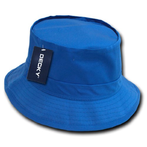Decky Inc UniSex Fishermans Bucket Summer Cotton Hats 450 Royal L/XL